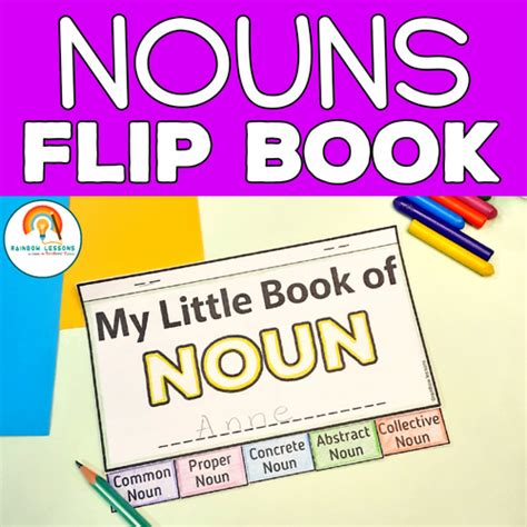 Noun Worksheets | Nouns Flipbook | Common and Proper Nouns Book | Nouns Review