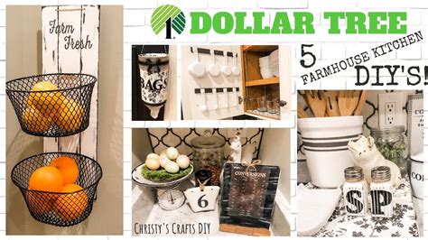 DOLLAR TREE FARMHOUSE KITCHEN DIY | 2020 *NEW* - YouTube in 2020 | Farmhouse kitchen diy, Diy ...