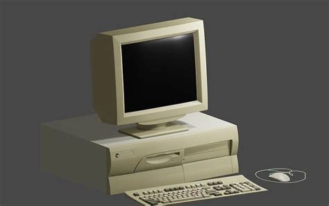 3D model Old 90s desktop computer full set VR / AR / low-poly | CGTrader