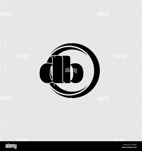 Letters DB simple circle linked line logo vector graphic Stock Vector ...