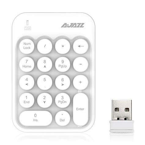 Ajazz AK18 2.4G Wireless Numeric Keypad White