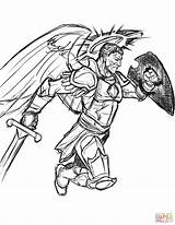 Warrior Coloring Sheet Pages sketch template