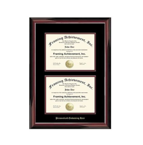 Double University Diploma Frame Double Degree Frames Embossed - Etsy