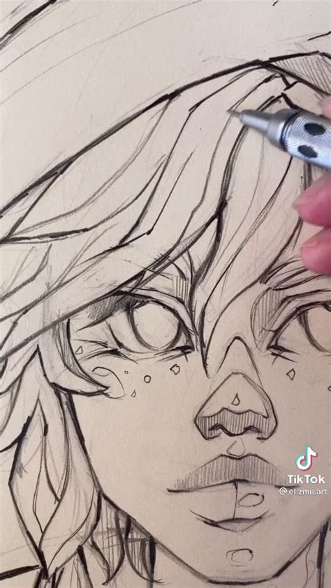 sketch drawing anime manga style | tiktok video | Cool art drawings ...