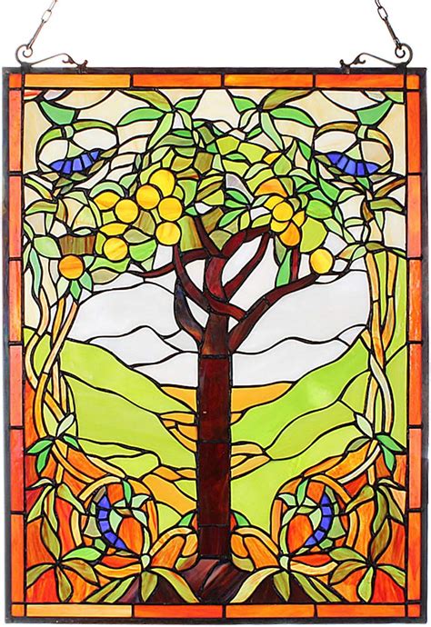 Buy Capulina Stained Glass Window Hangings for Thanksgiving Christmas Day Decorations and Gift ...