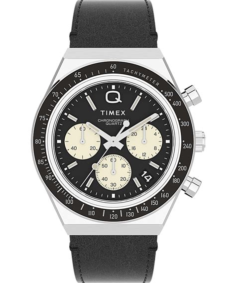 Q Timex Chronograph 40mm Leather Strap Watch - Timex US