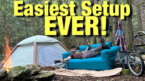 Easiest Camp Setup Ever! Self Setting up Tent - YouTube