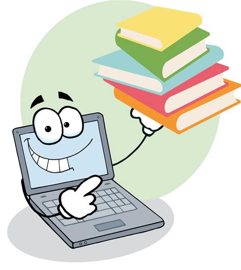 books and computers clipart - Clip Art Library