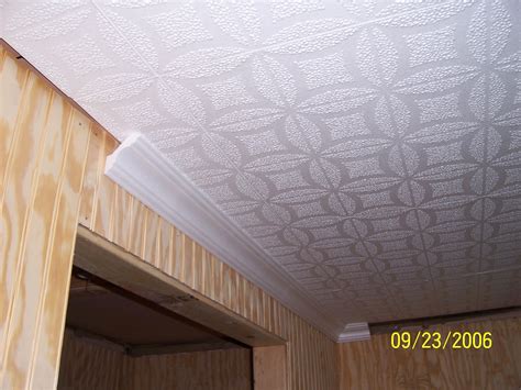 Styrofoam Molding Installed - Ceiling Tiles By Us