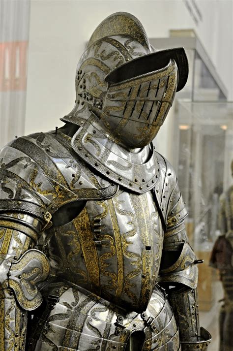 the armor is made up of metal and gold