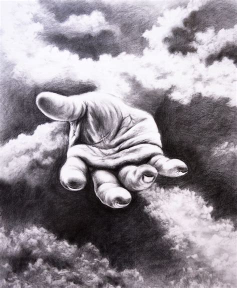 God's Hand Drawing Print, God's Hand Painting, Christian Wall Art ...