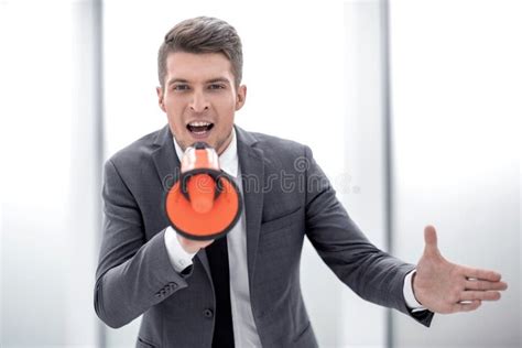 Businessman Shouting Loudly Stock Photo - Image of people, expression: 18577222