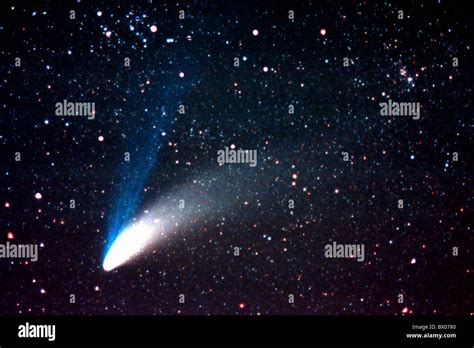 all astronomy Hale Bopp heavenly body comet tail stars universe macrocosm Stock Photo - Alamy