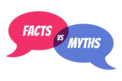 Myths,Vs,Facts,Vector,Illustration,On,White,Background,Thin,Line ...