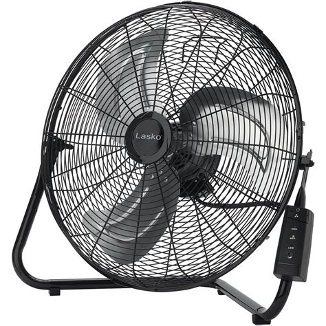 Lasko 20" High Velocity Floor Fan with QuickMount Wall Mount and Remote Control in Black ...