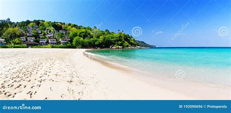 Tropical Beach Landscape Panorama Stock Photo - Image of coastline, romantic: 192090696