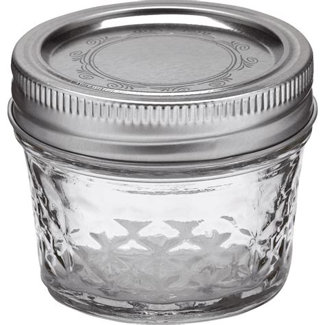 Ball, Quilted Crystal Class Mason Jars, Regular Mouth, 4 oz, 12 Pack - Walmart.com - Walmart.com