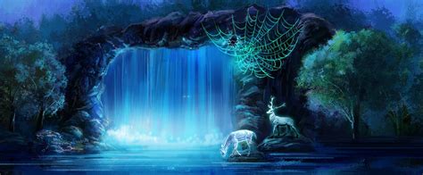 The magic waterfall in the night by Tsubasa-Otori1 on DeviantArt