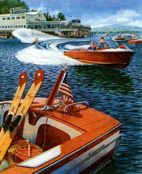 Vintage boats, Classic boats, Water skiing