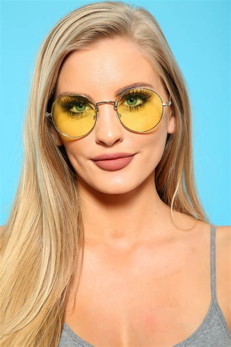 Yellow Round Sunglasses - TopSunglasses.net