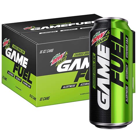 MTN DEW GAME FUEL, Original, 16 oz Cans, 12 Count - Walmart.com - Walmart.com