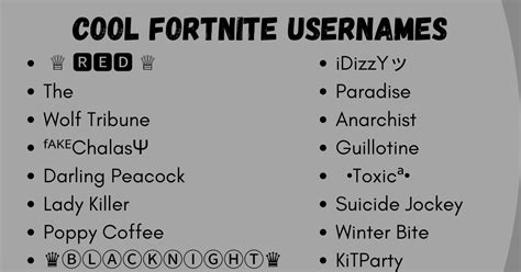 Fornite Usernames Ideas that are cool, sweaty and funny