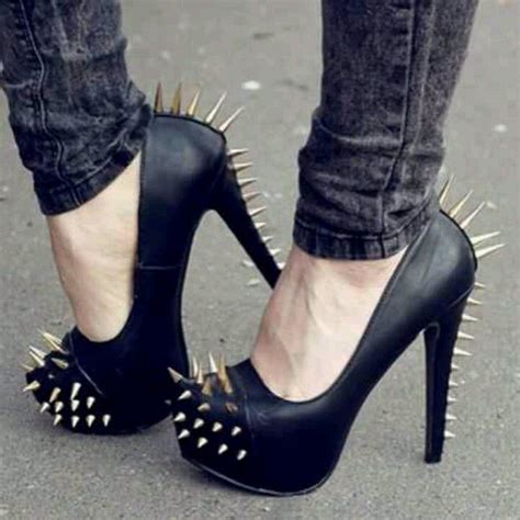 Spiked heels. Goth | Stiletto heels, Dress shoes womens, Fun heels