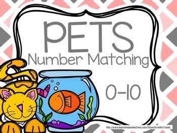 Pets Number Matching Cards by Annette Fraser | Teachers Pay Teachers