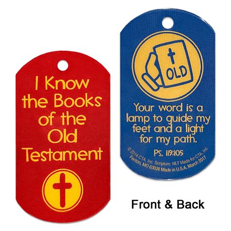 Christian Kids' Ministry Dog Tags for Old Testament Learning