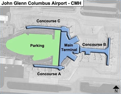 John Glenn Columbus CMH Airport Terminal Map