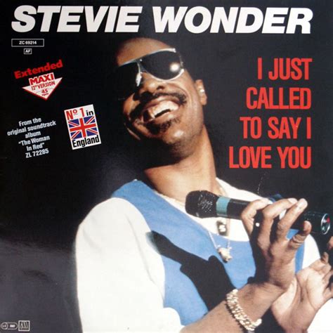 Stevie Wonder - I Just Called To Say I Love You (1984, Extended, Vinyl ...