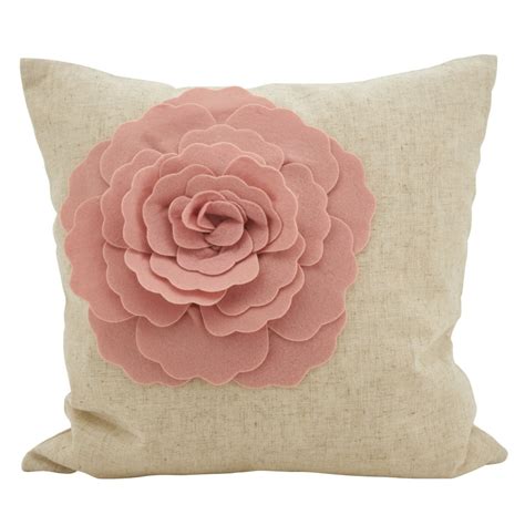 Rose Flower Statement Decorative Throw Pillow 18"x18" (Rose) - Walmart.com - Walmart.com