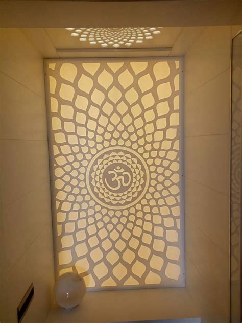 White Corian Temple Work With CNC Backlight, Size: Custom, | ID: 22542461812