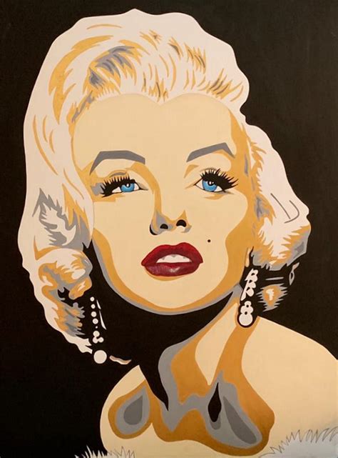 MARILYN MONROE ACTRESS Modern Hand Painted Pop Art, Marilyn Monroe Pop ...