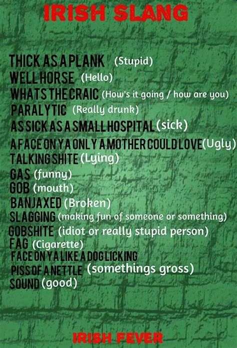 Irish Slang Pictures, Photos, and Images for Facebook, Tumblr, Pinterest, and Twitter