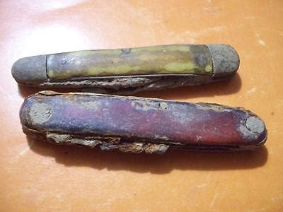 2 Civil War Era Pocket Knives Dug Relics Elmira Conf. Prison Camp NR ...