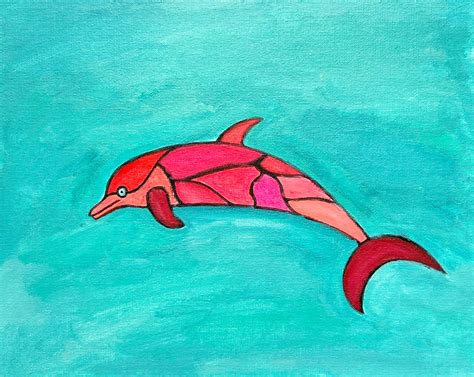 Colorful Dolphin Painting In Progress 3 by jonstallion on DeviantArt