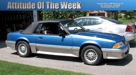 Regatta Blue 1988 Ford Mustang GT Convertible