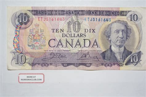 Canada 10 Dollar Bank Note - Canadian Ten Dollars Bill Etj5161643 ...