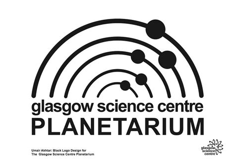 GLASGOW SCIENCE CENTRE PLANETARIUM Logo in Black & White Version