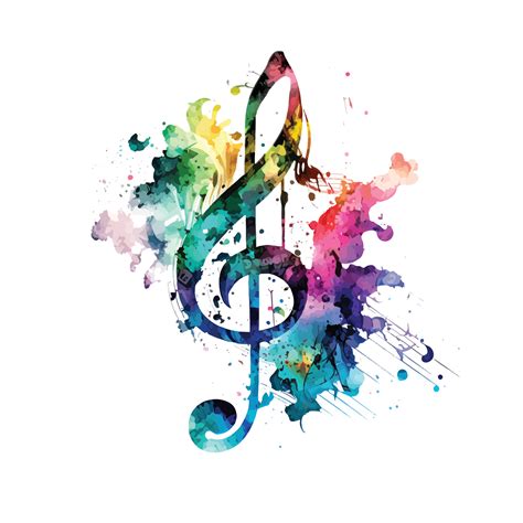 Watercolor music note 21849612 Vector Art at Vecteezy