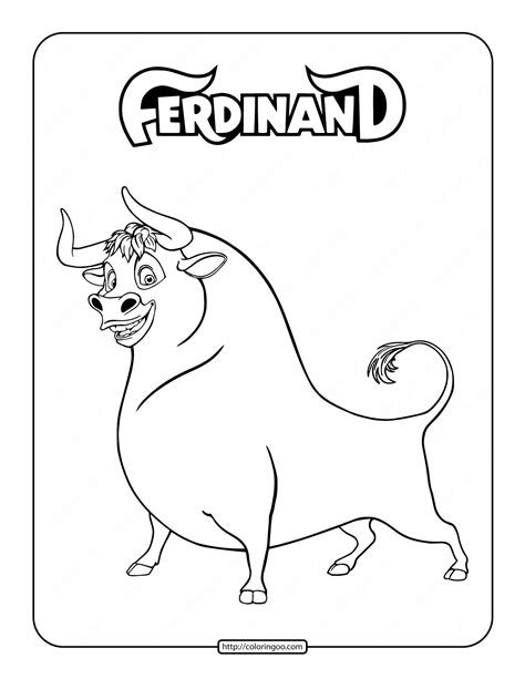 The Bull Ferdinand Coloring Page | Coloring pages, Ferdinand the bulls ...