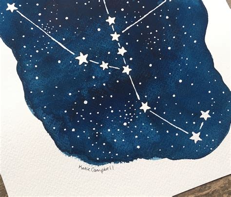 Original Taurus Zodiac Constellation Painting Celestial - Etsy