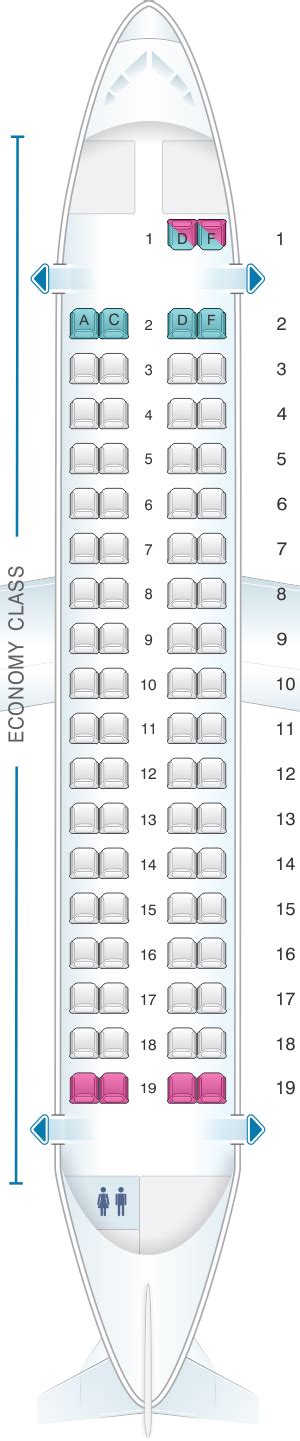 Plan de cabine IndiGo ATR 72 | SeatMaestro.fr