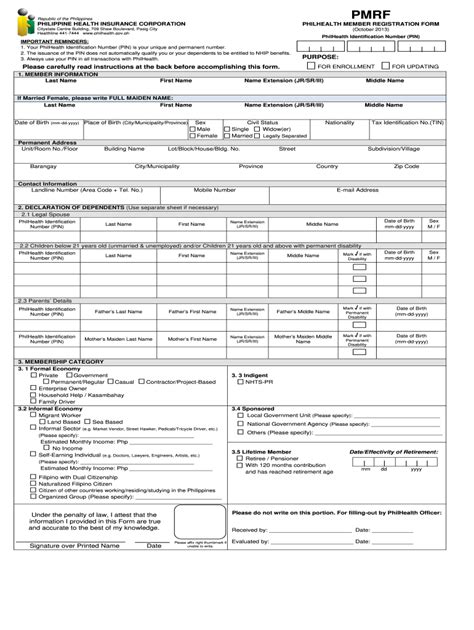 Philhealth registration form: Fill out & sign online | DocHub