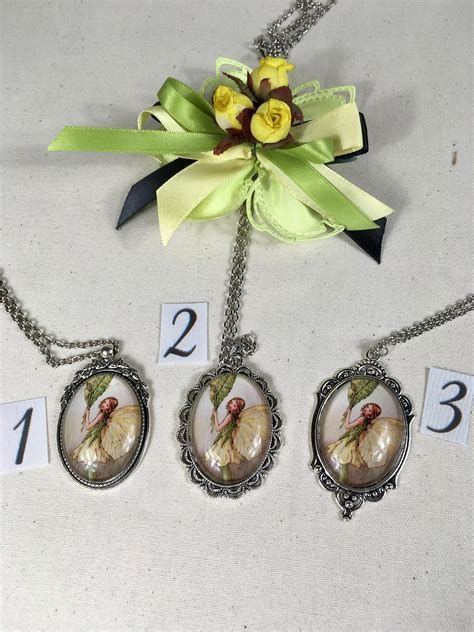 FAIRY NECKLACE, Fairytale Jewelry, Whimsical Fairy Pendant, Fairy Jewelry, Yellow Fairy Necklace ...