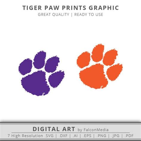 Clemson SVG - Tiger Paw svg - South Carolina SVG - Paw Print SVG ...