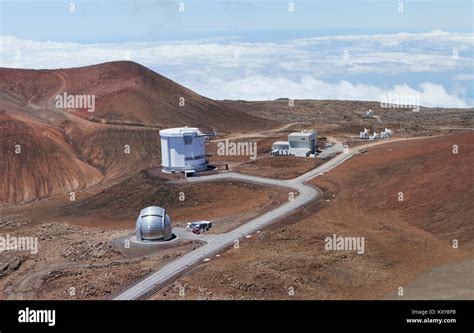 Mauna Kea observatory Telescope Hawaii. MKO, astronomical research ...