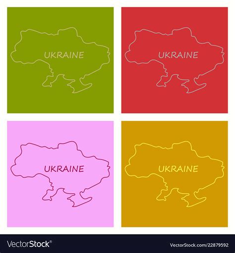 Flag map of ukraine Royalty Free Vector Image - VectorStock