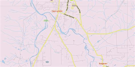 Curry County Oregon Map Vector Exact County Plan Detailed Road Admin ...